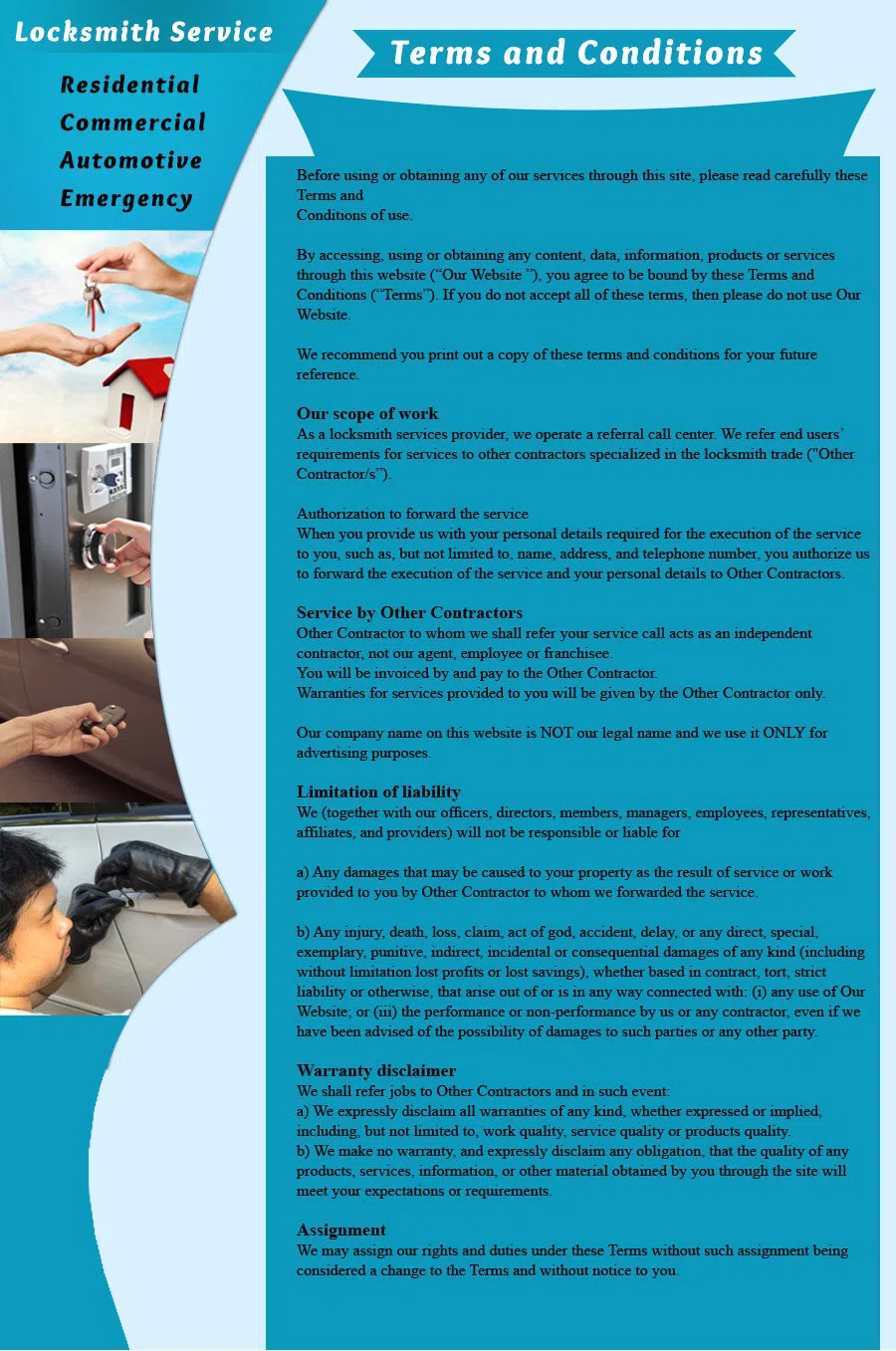 All Pro Locksmith Services Harrison, NY 914-219-4226 - TermsAndCondition-1